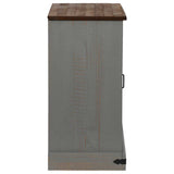 vidaXL Dressoir HALDEN met schuifdeur 80x40x80 cm massief hout wit