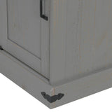 vidaXL Dressoir HALDEN met schuifdeur 80x40x80 cm massief hout wit