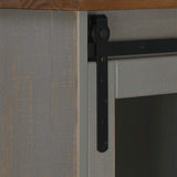 vidaXL Dressoir HALDEN met schuifdeur 80x40x80 cm massief hout wit