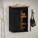 vidaXL Wall Cabinet HALDEN with Sliding Door 49x22.5x70 cm Pine Wood White