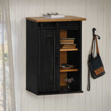 vidaXL Wall Cabinet HALDEN with Sliding Door 49x22.5x70 cm Pine Wood White