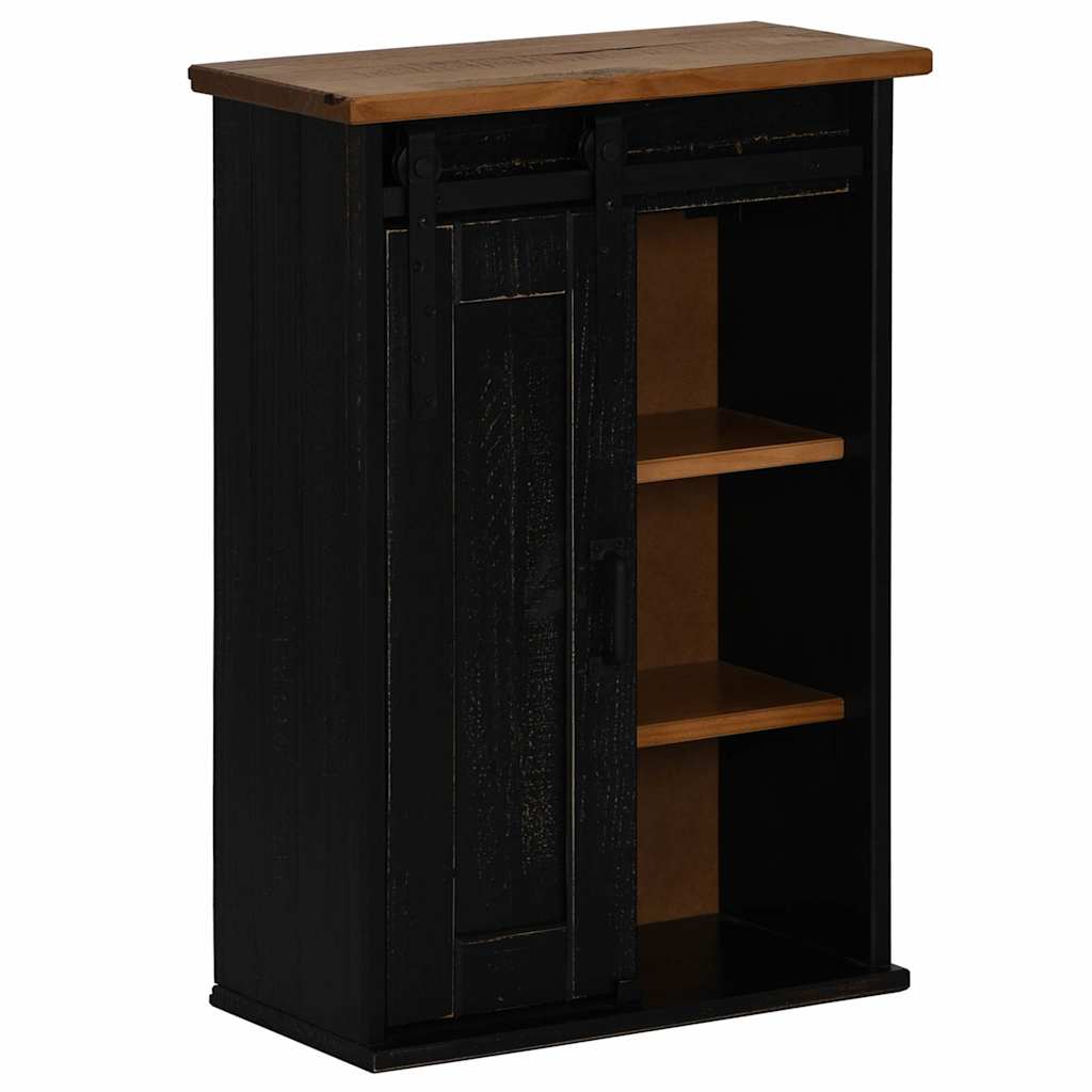 vidaXL Wall Cabinet HALDEN with Sliding Door 49x22.5x70 cm Pine Wood White