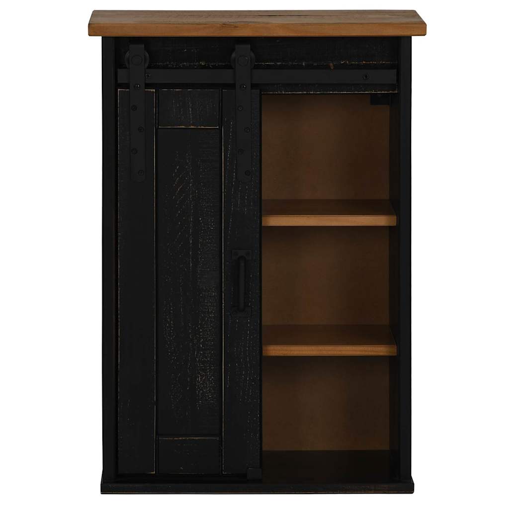 vidaXL Wall Cabinet HALDEN with Sliding Door 49x22.5x70 cm Pine Wood White
