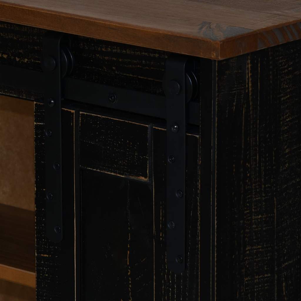 vidaXL Wall Cabinet HALDEN with Sliding Door 49x22.5x70 cm Pine Wood White