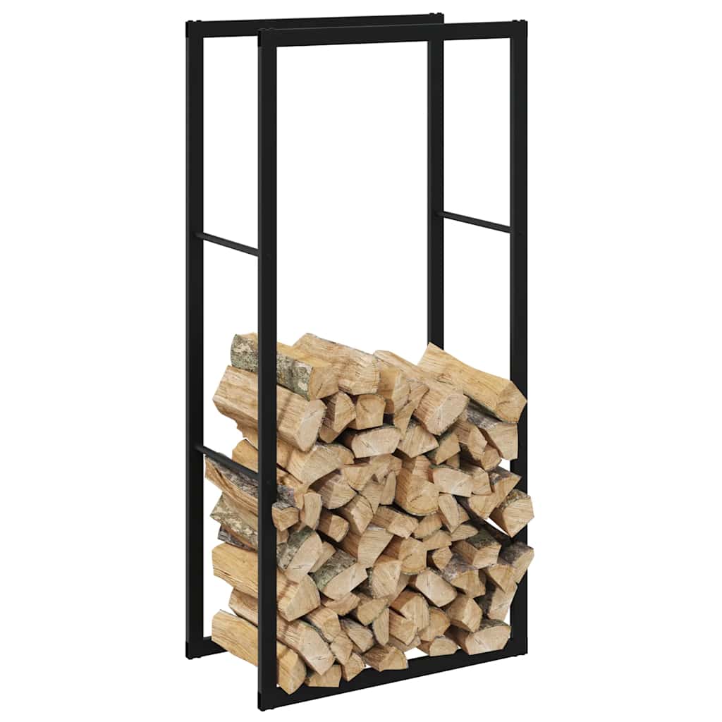 vidaXL Haardhoutrek 55x30x61 cm staal zwart