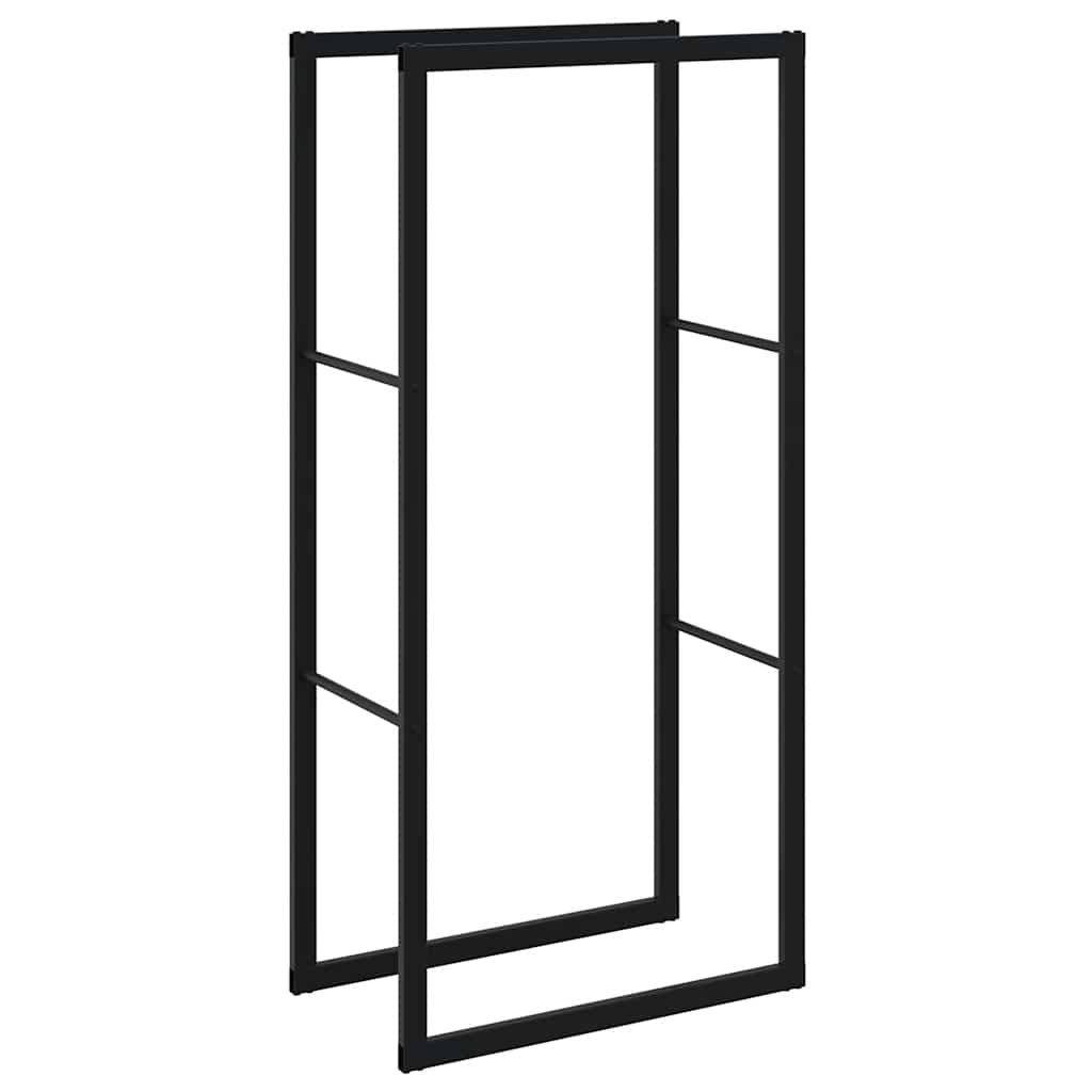 vidaXL Haardhoutrek 55x30x61 cm staal zwart