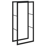 vidaXL Haardhoutrek 55x30x61 cm staal zwart
