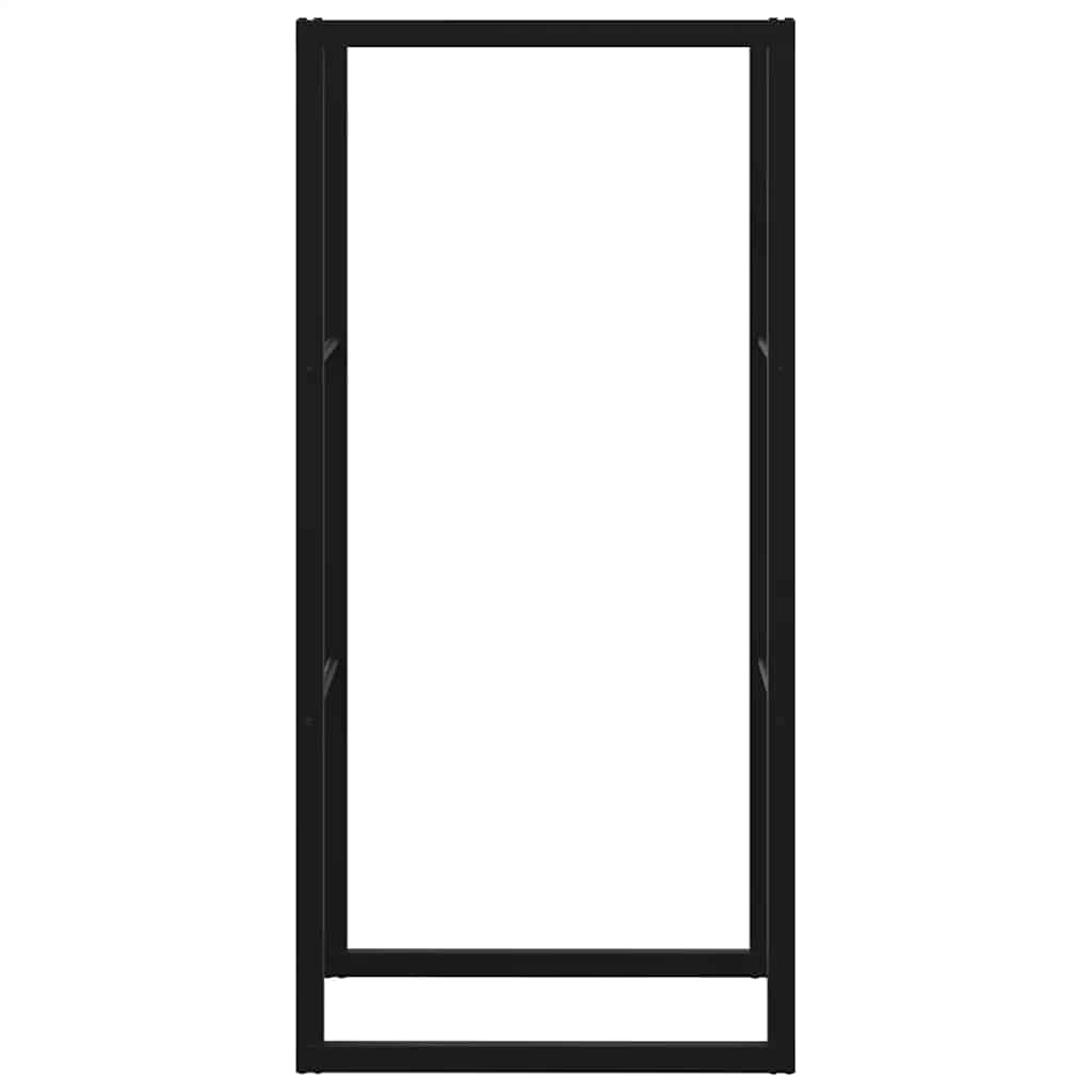 vidaXL Haardhoutrek 55x30x61 cm staal zwart
