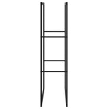 vidaXL Haardhoutrek 55x30x61 cm staal zwart