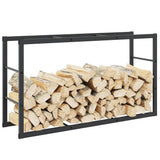vidaXL Haardhoutrek 55x30x61 cm staal zwart