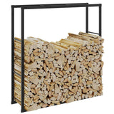 vidaXL Haardhoutrek 55x30x61 cm staal zwart