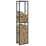 vidaXL Haardhoutrek 55x30x61 cm staal zwart