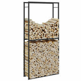 vidaXL Haardhoutrek 55x30x61 cm staal zwart
