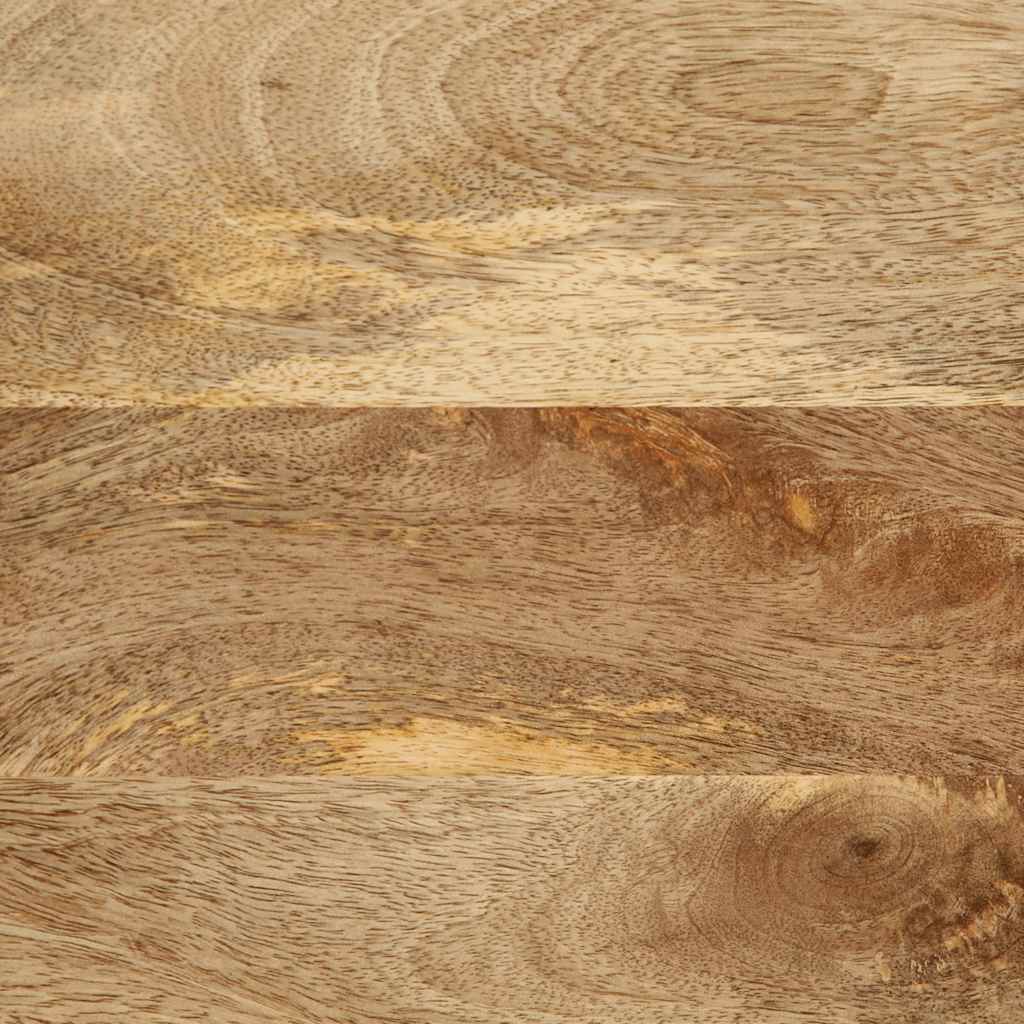 vidaXL Nachtkastje 40x33x46 cm massief ruw mangohout zwart