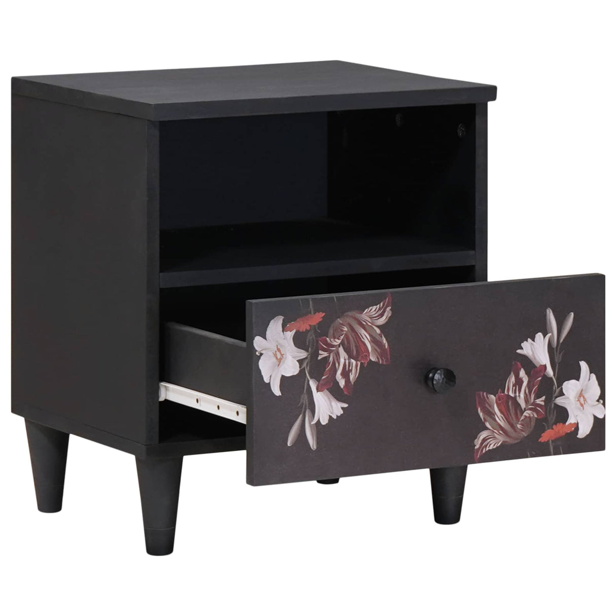 vidaXL Nightstand with Drawer Brown 40 x 33 x 46 cm Solid Mango Wood