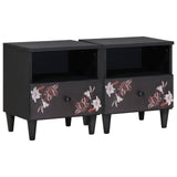 vidaXL Nightstand with Drawer Brown 40 x 33 x 46 cm Solid Mango Wood