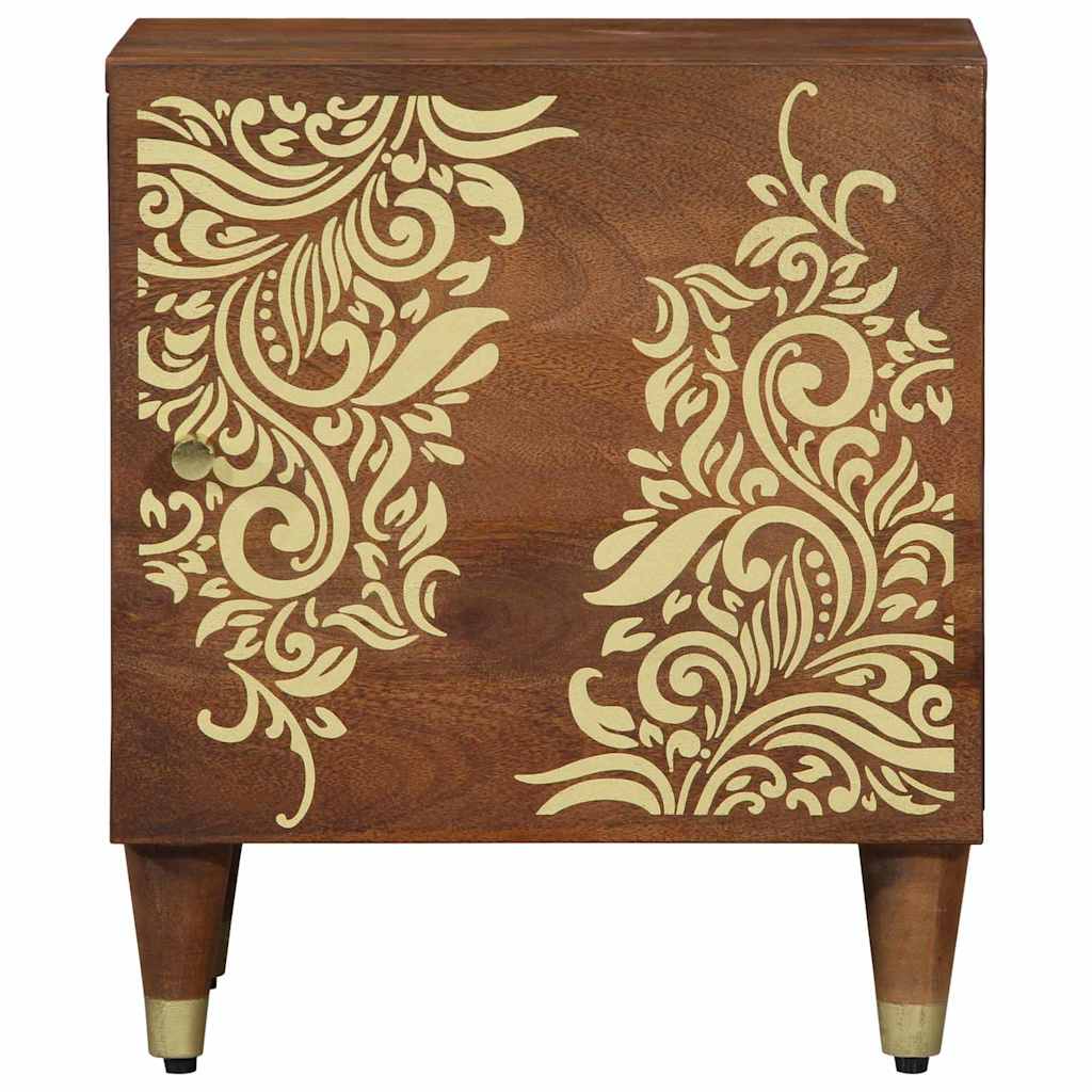 vidaXL Nachttafeltje met Deur Honing bruin 40 x 33 x 46 cm