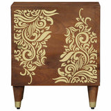 vidaXL Nachttafeltje met Deur Honing bruin 40 x 33 x 46 cm
