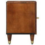 vidaXL Nachttafeltje met Deur Honing bruin 40 x 33 x 46 cm