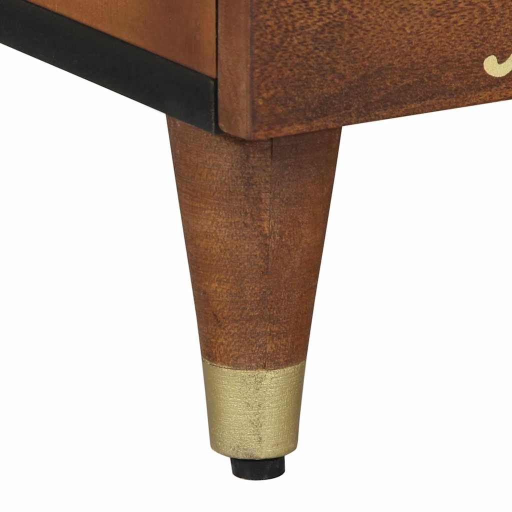 vidaXL Nachttafeltje met Deur Honing bruin 40 x 33 x 46 cm