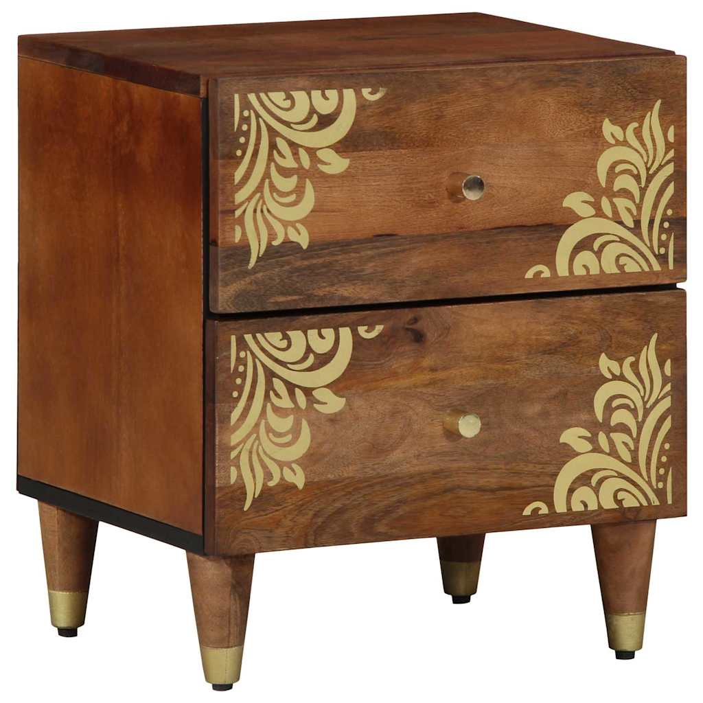 vidaXL Nachtkastje Honing bruin 40 x 33 x 46 cm Massief Mango Hout