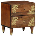 vidaXL Nachtkastje Honing bruin 40 x 33 x 46 cm Massief Mango Hout