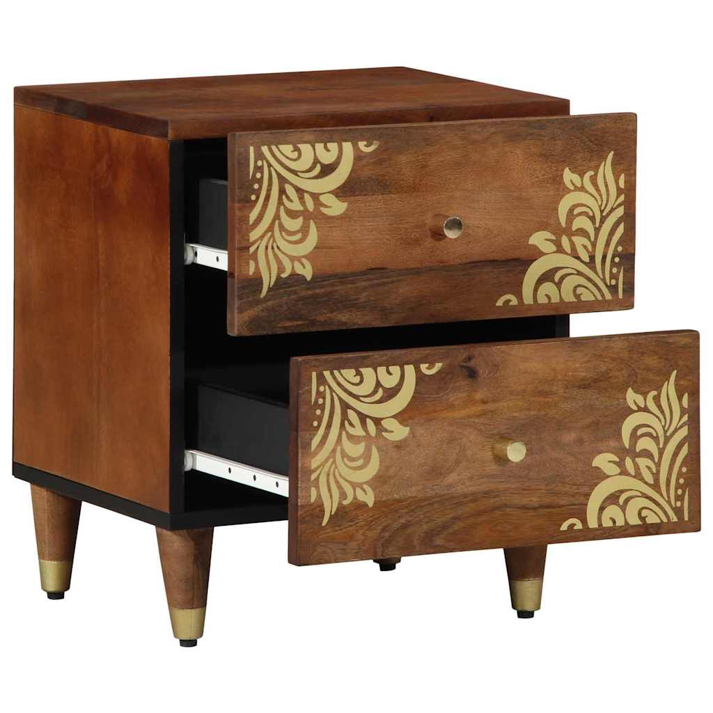 vidaXL Nachtkastje Honing bruin 40 x 33 x 46 cm Massief Mango Hout