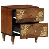 vidaXL Nachtkastje Honing bruin 40 x 33 x 46 cm Massief Mango Hout
