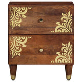 vidaXL Nachtkastje Honing bruin 40 x 33 x 46 cm Massief Mango Hout