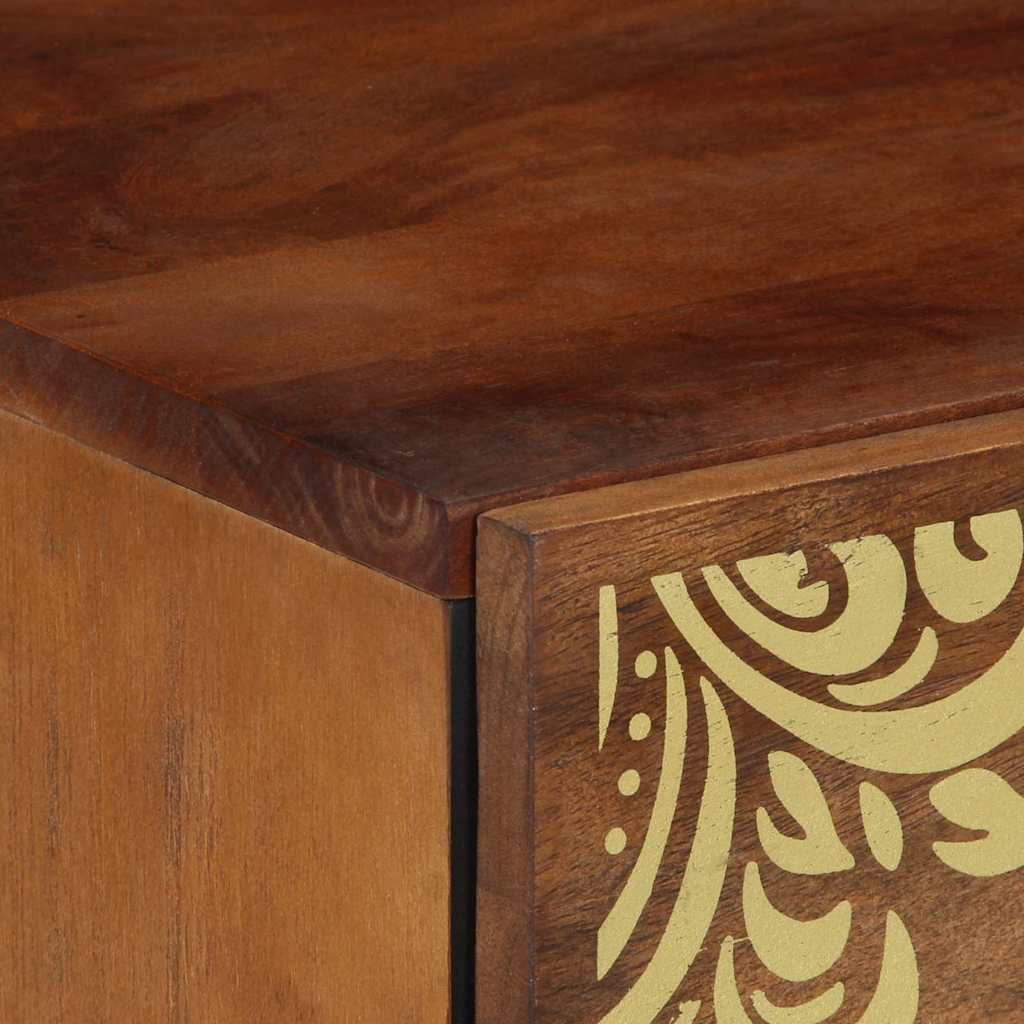 vidaXL Nachtkastje Honing bruin 40 x 33 x 46 cm Massief Mango Hout