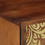 vidaXL Nachtkastje Honing bruin 40 x 33 x 46 cm Massief Mango Hout