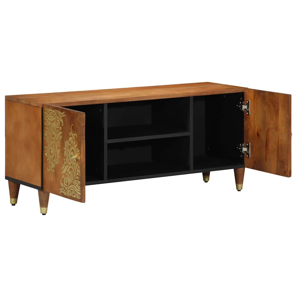 vidaXL TV Cabinet Honey Brown 105 x 33 x 46 cm Solid Mango Wood