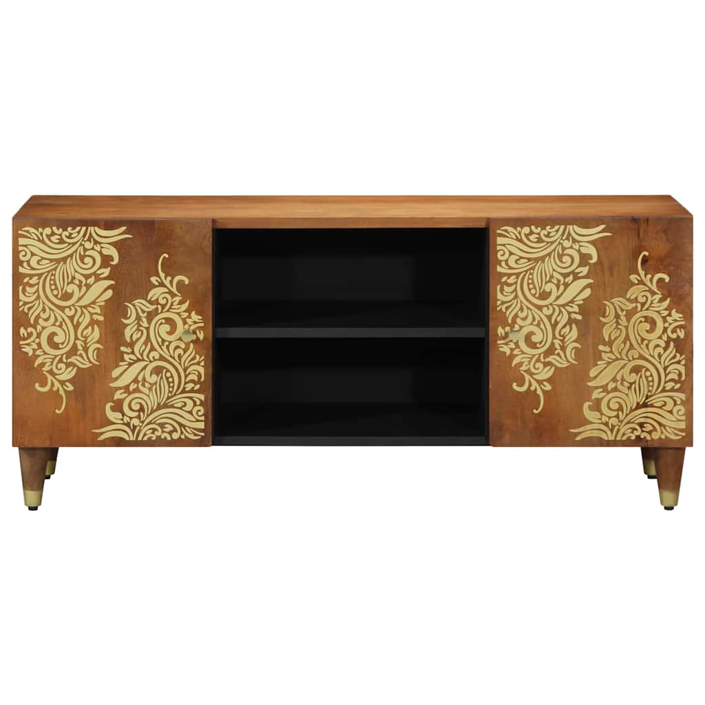 vidaXL TV Cabinet Honey Brown 105 x 33 x 46 cm Solid Mango Wood