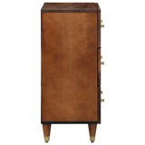 vidaXL Sideboard Grey and Gold 60 x 33 x 75 cm Solid Mango Wood