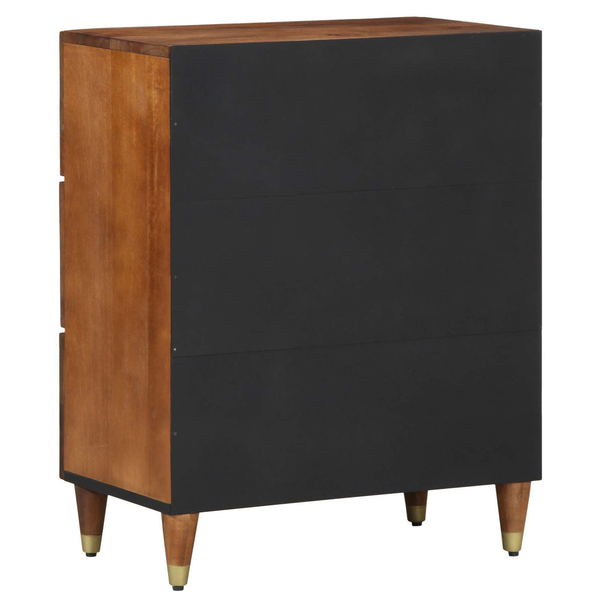 vidaXL Sideboard Grey and Gold 60 x 33 x 75 cm Solid Mango Wood