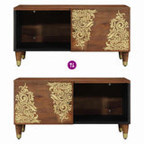 vidaXL Salontafel Honing bruin 80 x 50 x 40 cm Massief Mango Hout
