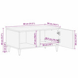 vidaXL Salontafel Honing bruin 80 x 50 x 40 cm Massief Mango Hout