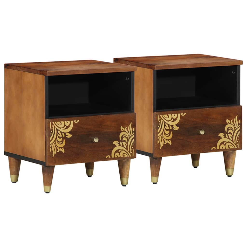 vidaXL Bedside cabinet Honey brown 40 x 33 x 46 cm Solid Mango Wood