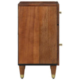 vidaXL Nightstand with Door and Drawer Honey Brown 50 x 33 x 60 cm