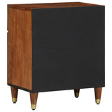 vidaXL Nightstand with Door and Drawer Honey Brown 50 x 33 x 60 cm