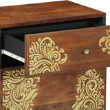 vidaXL Nightstand with Door and Drawer Honey Brown 50 x 33 x 60 cm