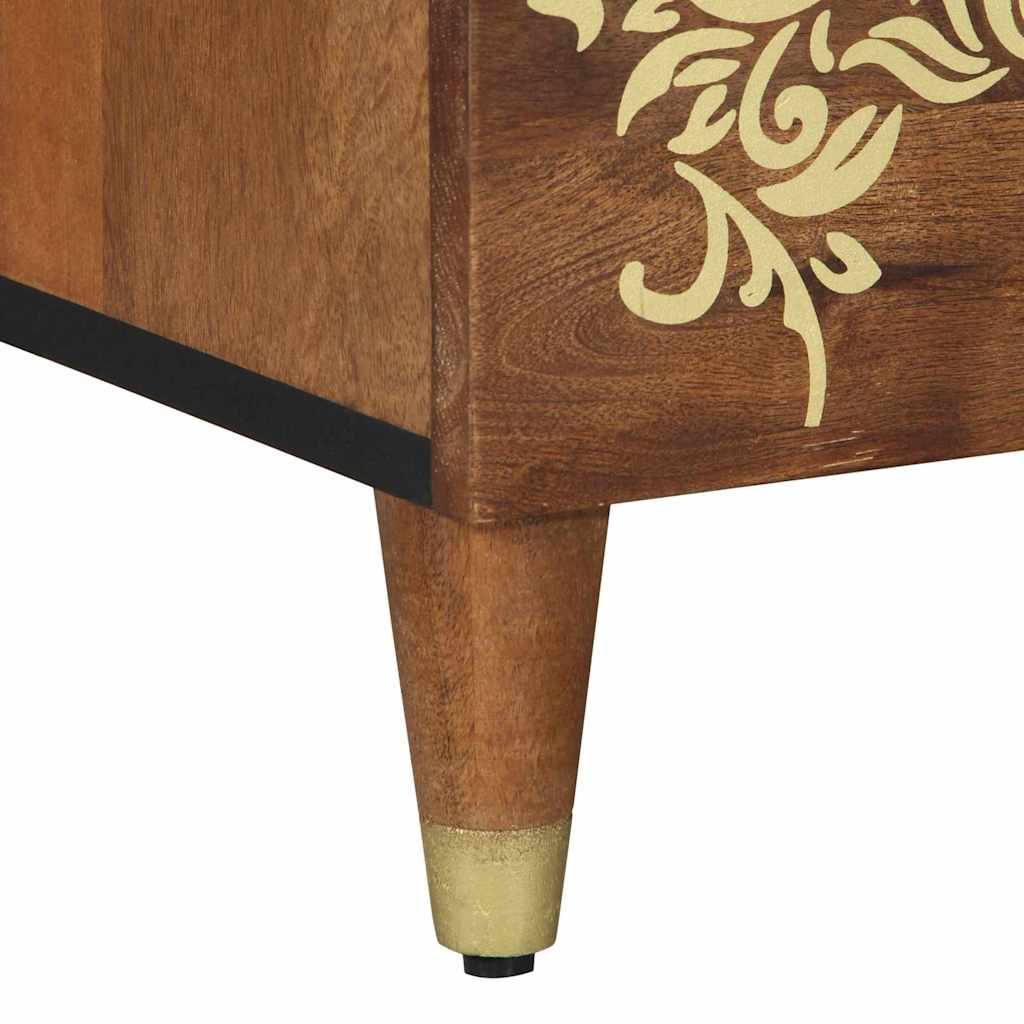 vidaXL Nightstand with Door and Drawer Honey Brown 50 x 33 x 60 cm