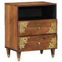 vidaXL Nightstand Honey Brown 50 x 33 x 62 cm Solid Mango Wood