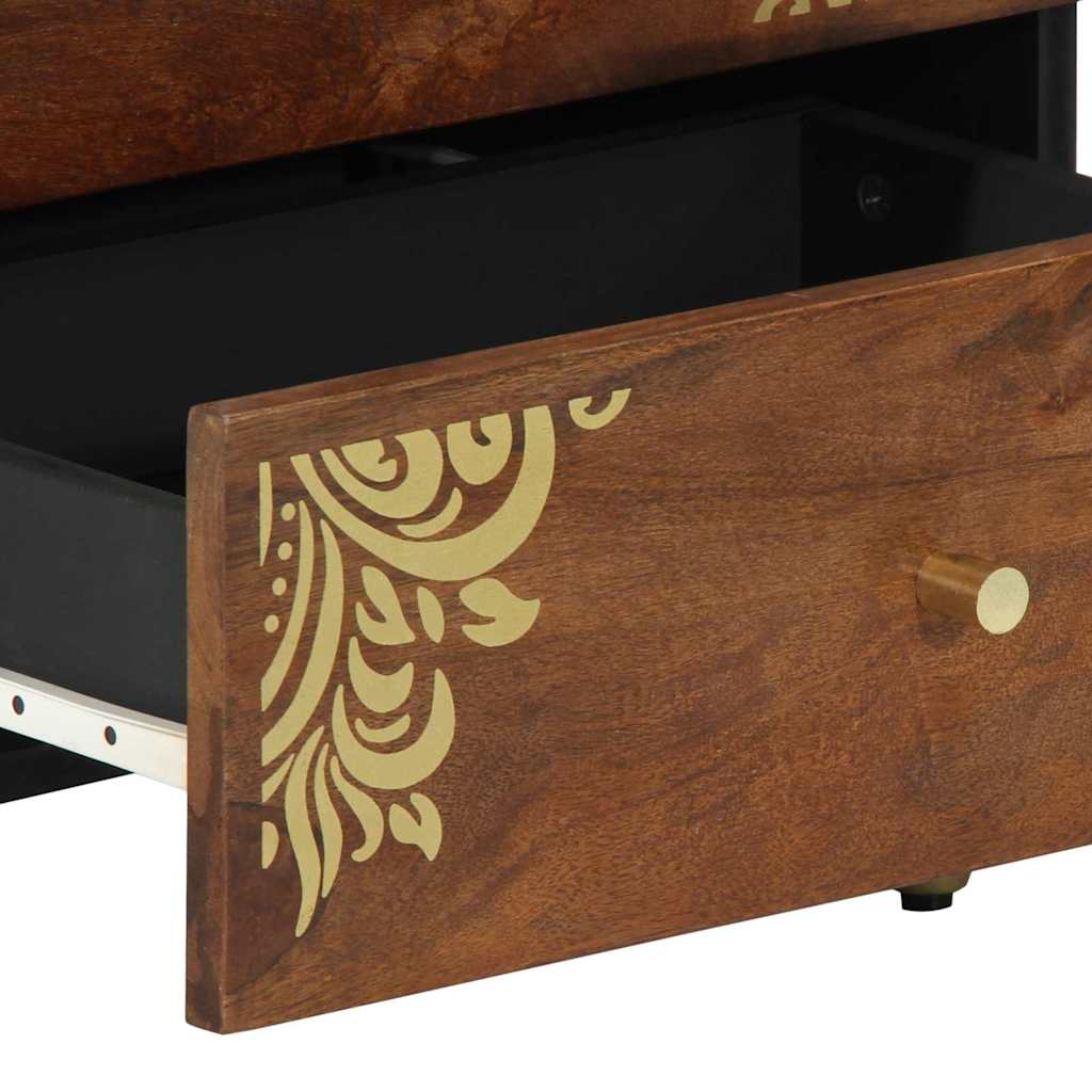 vidaXL Nightstand Honey Brown 50 x 33 x 62 cm Solid Mango Wood