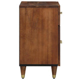 vidaXL Nightstand with Door and Drawer Honey Brown 50 x 33 x 60 cm