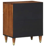 vidaXL Nightstand with Door and Drawer Honey Brown 50 x 33 x 60 cm