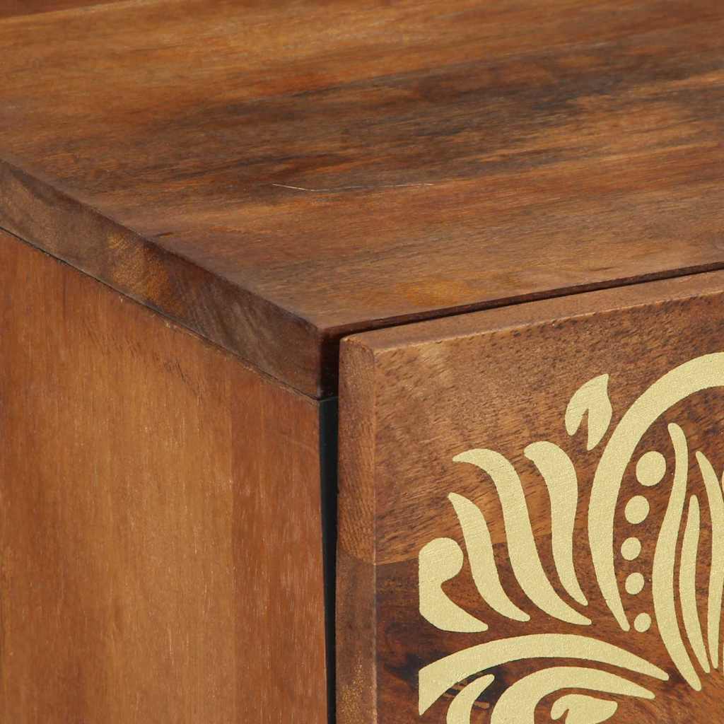 vidaXL Nightstand with Door and Drawer Honey Brown 50 x 33 x 60 cm