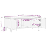 vidaXL Salontafel Honing bruin 100 x 54 x 40 cm Massief Mango Hout