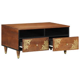 vidaXL Salontafel Honing bruin 80 x 54 x 40 cm Massief Mango Hout
