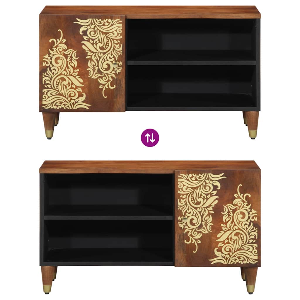 vidaXL TV Cabinet Honey Brown 80 x 33 x 46 cm Solid Mango Wood
